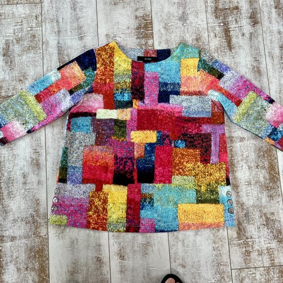 SALE!  Colorful Ali Miles Artsy Pullover Top - Picture 9 of 9
